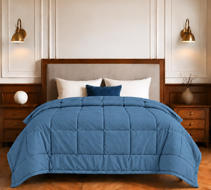 Jacquard Quilted Comforter - Blue