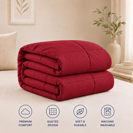 Jacquard Quilted Comforter - Mulberry