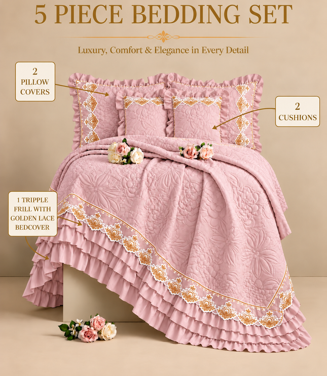 Luxury Bedding Set - Light Pink