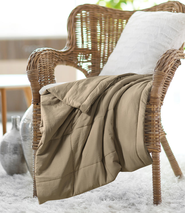 Jacquard Quilted Comforter - Beige