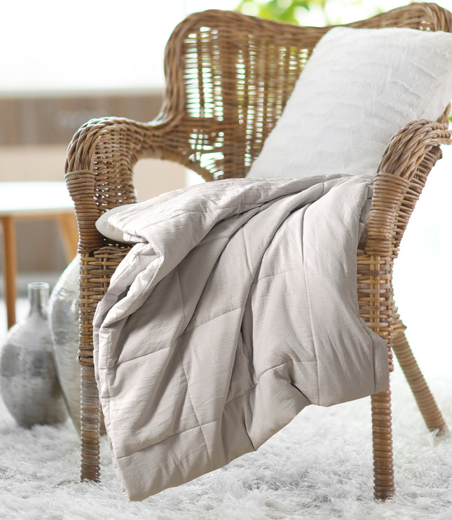 Jacquard Quilted Comforter - Ash
