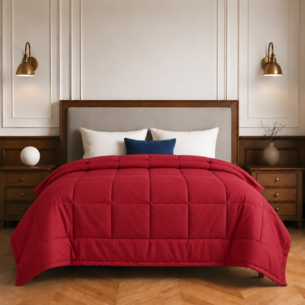 Jacquard Quilted Comforter - Mulberry