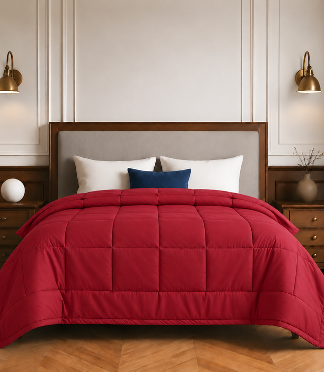 Jacquard Quilted Comforter - Mulberry