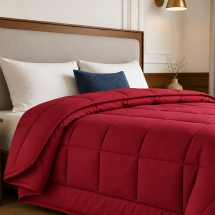 Jacquard Quilted Comforter - Mulberry