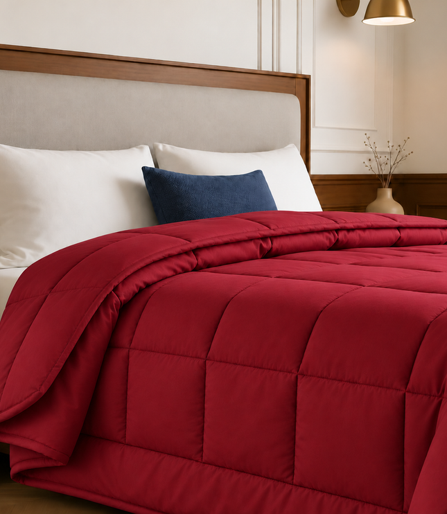 Jacquard Quilted Comforter - Mulberry