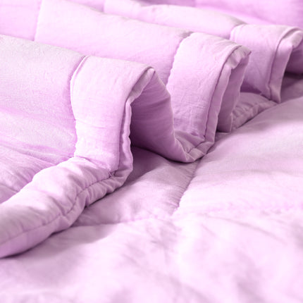 Jacquard Quilted Comforter - Lilac