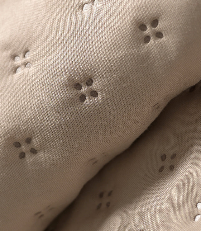Luxe AC Bedcover With 2 Pillow Covers & 2 Cushions with Filling inside - Light Beige