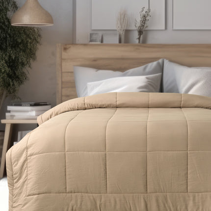 Jacquard Quilted Comforter - Beige