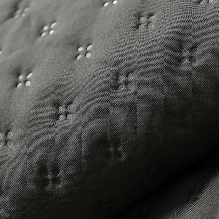 Luxe AC Bedcover With 2 Pillow Covers & 2 Cushions with Filling inside - Dark Grey