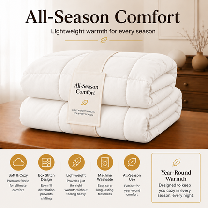 Jacquard Quilted Comforter - White
