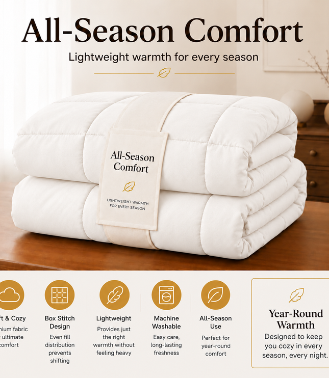Jacquard Quilted Comforter - White