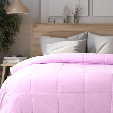 Jacquard Quilted Comforter - Lilac