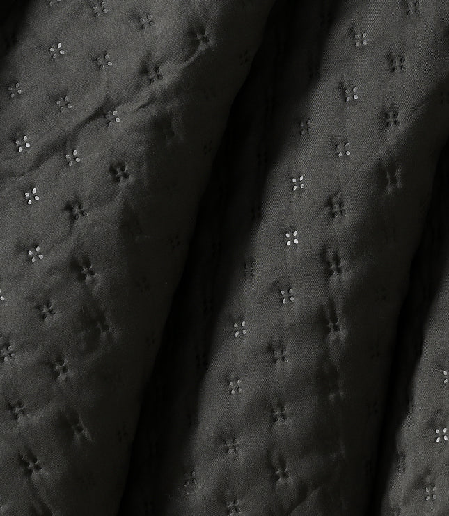 Luxe AC Bedcover With 2 Pillow Covers & 2 Cushions with Filling inside - Dark Grey