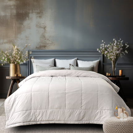 Jacquard Quilted Comforter - Ash