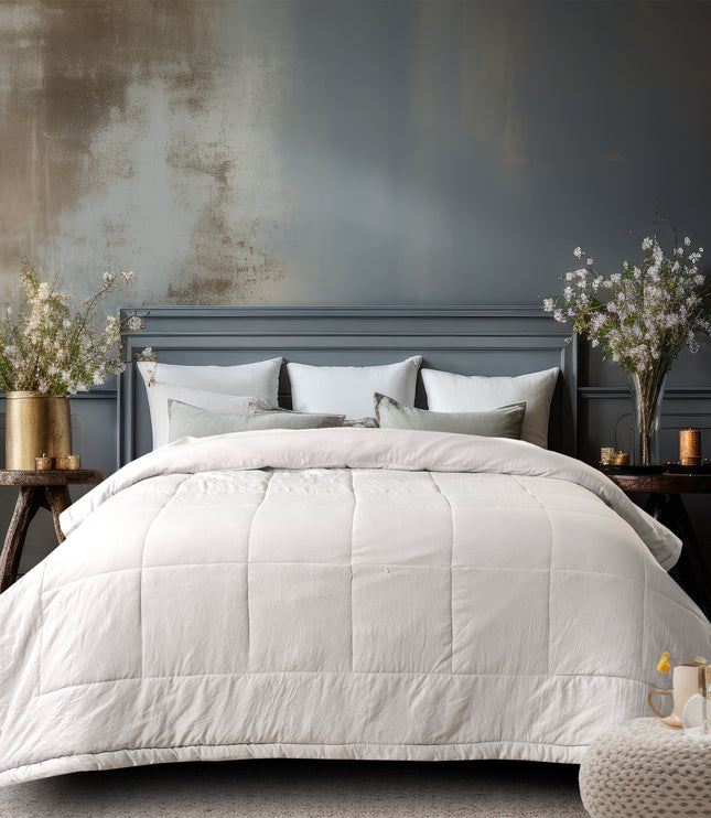 Jacquard Quilted Comforter - Ash