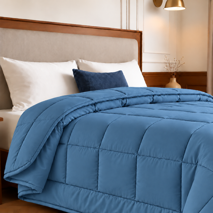 Jacquard Quilted Comforter - Blue
