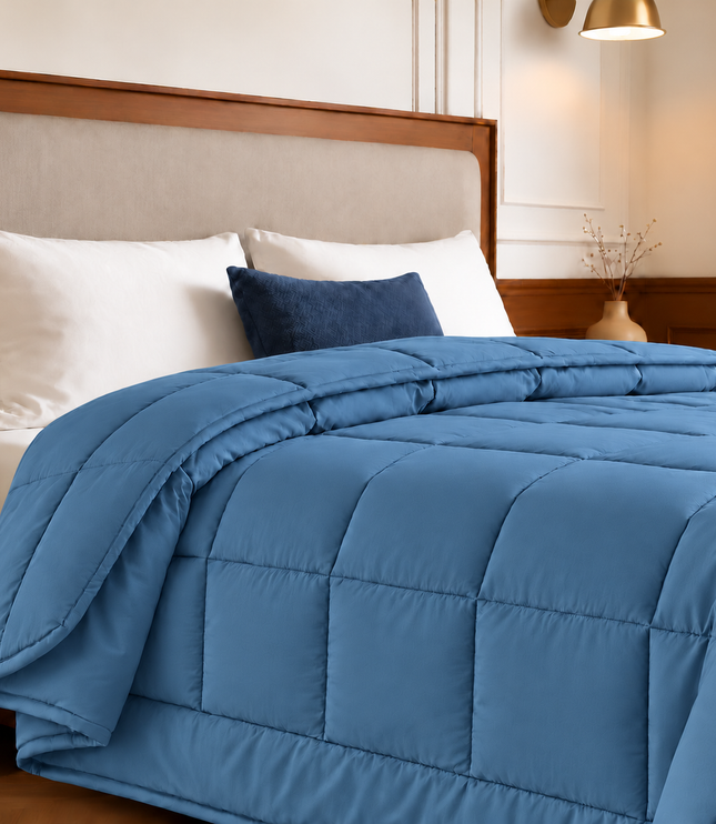 Jacquard Quilted Comforter - Blue