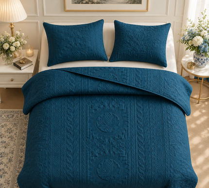 Aurelia Lotus Bedcover Set - Teal