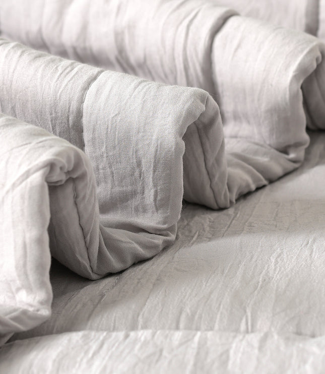 Jacquard Quilted Comforter - Ash