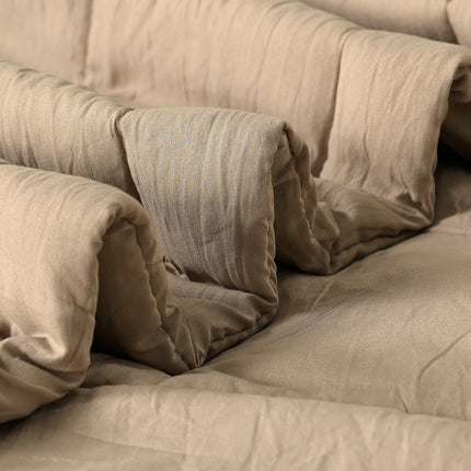 Jacquard Quilted Comforter - Beige