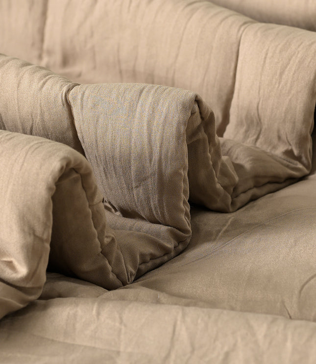 Jacquard Quilted Comforter - Beige