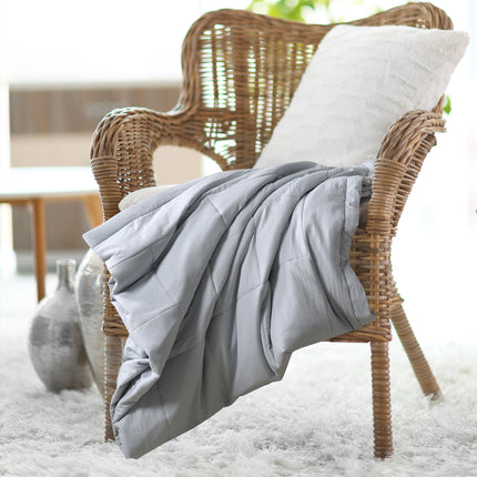 Jacquard Quilted Comforter - Light Blue