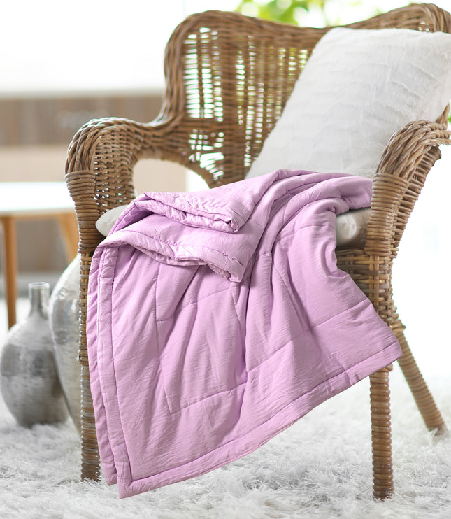Jacquard Quilted Comforter - Lilac