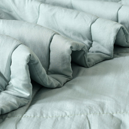 Jacquard Quilted Comforter - Mint Green