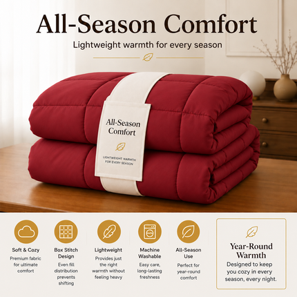 Jacquard Quilted Comforter - Mulberry
