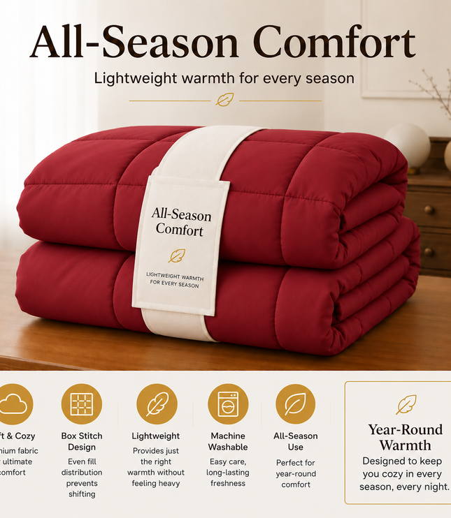 Jacquard Quilted Comforter - Mulberry