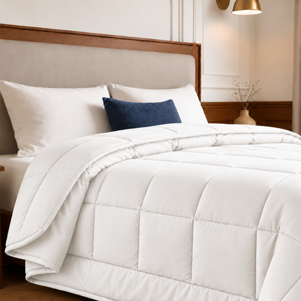 Jacquard Quilted Comforter - White
