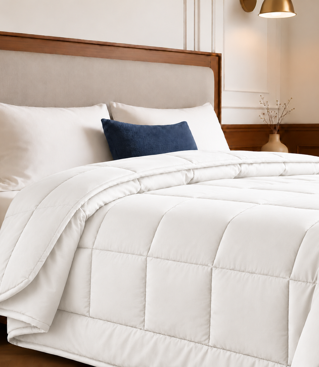 Jacquard Quilted Comforter - White
