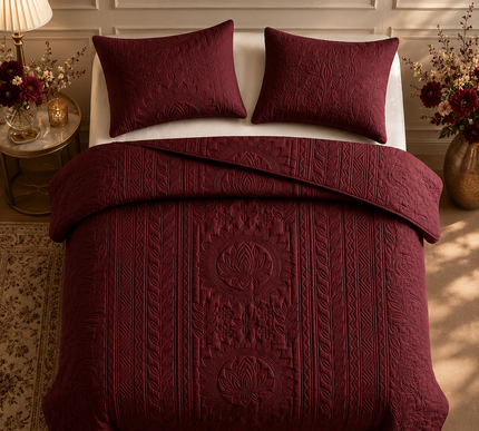 Aurelia Lotus Bedcover Set - Mulberry