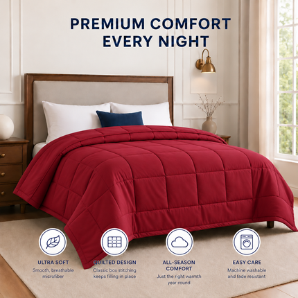 Jacquard Quilted Comforter - Mulberry