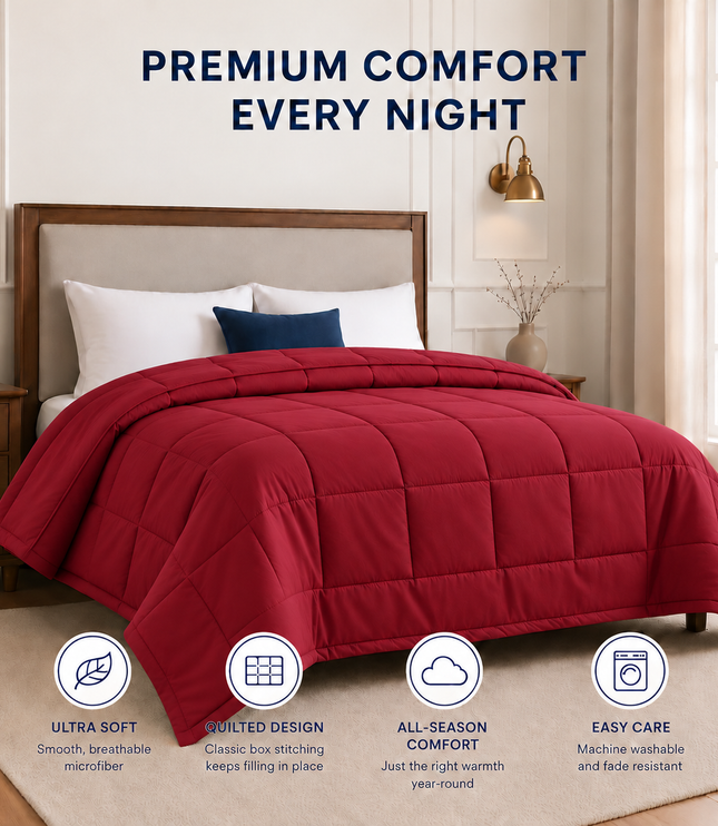Jacquard Quilted Comforter - Mulberry