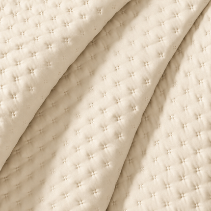 Bedcover Set with 2 Pillow Covers & 2 Cushion Pillows - Cream