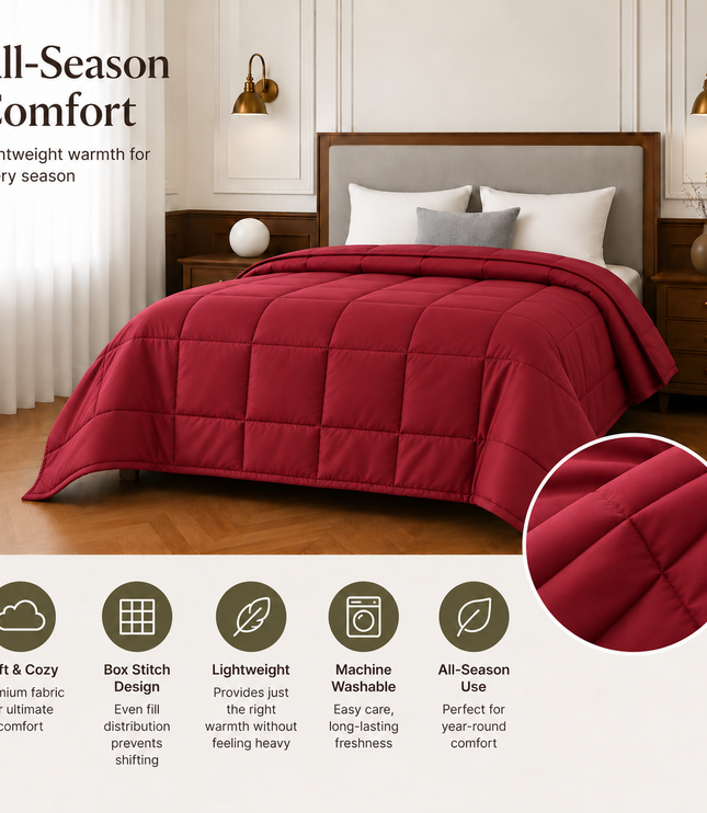 Jacquard Quilted Comforter - Mulberry