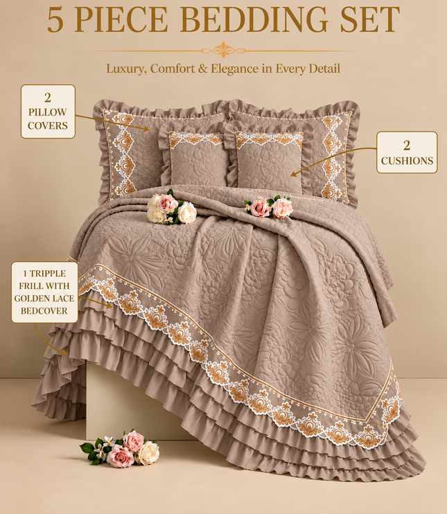 Luxury Bedding Set - Taupe