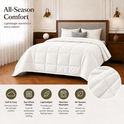 Jacquard Quilted Comforter - White