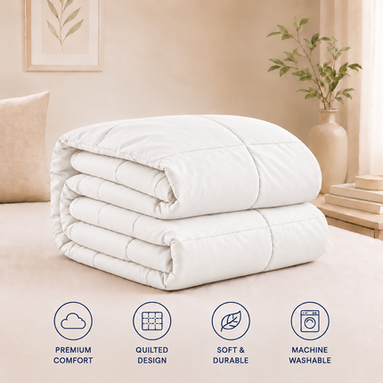 Jacquard Quilted Comforter - White