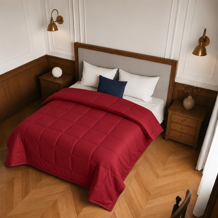 Jacquard Quilted Comforter - Mulberry