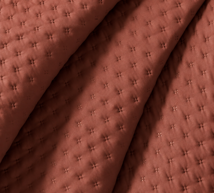 Bedcover Set with 2 Pillow Covers & 2 Cushion Pillows - Rust