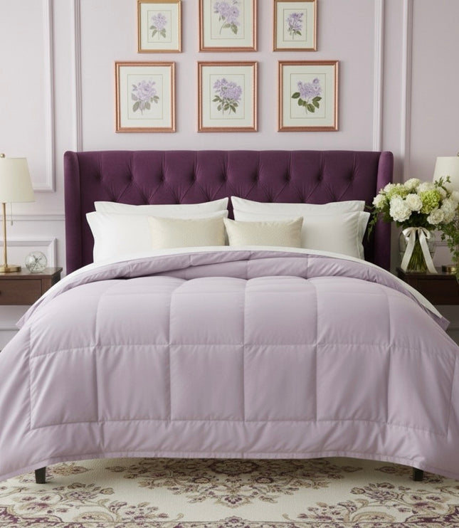 Jacquard Quilted Comforter - Lilac