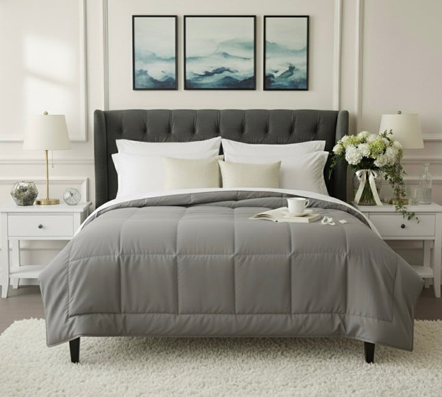 Jacquard Quilted Comforter - Ash