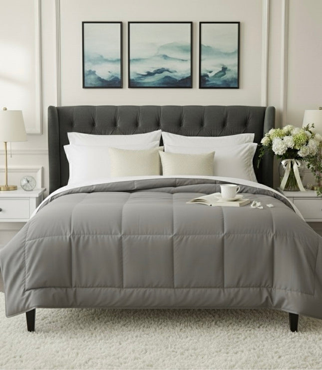 Jacquard Quilted Comforter - Ash