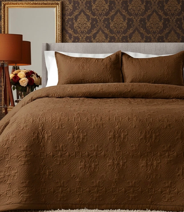 California Luxe AC Bedcover - Brown