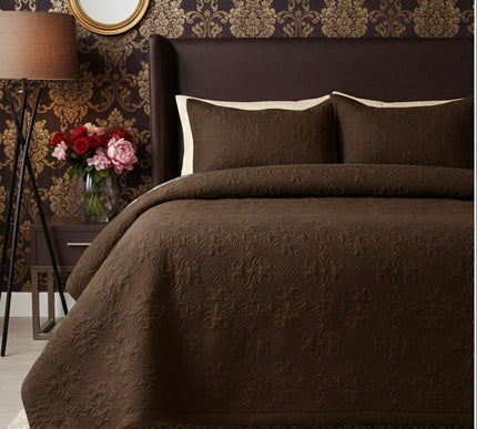California Luxe AC Bedcover - Dark Brown