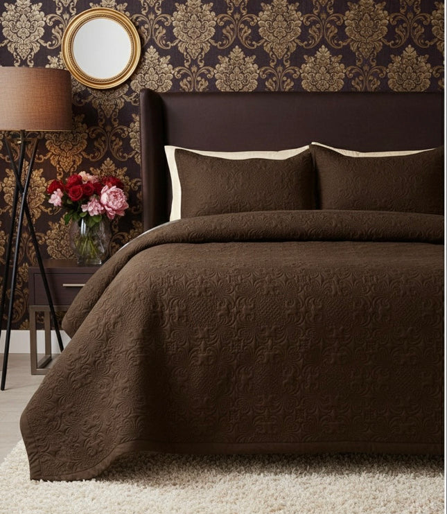 California Luxe AC Bedcover - Dark Brown