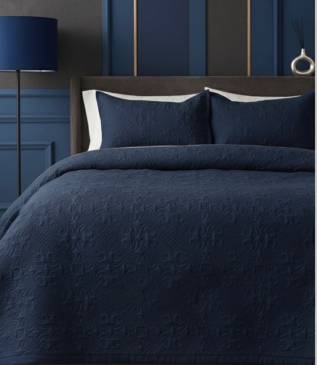 California Luxe AC Bedcover - Navy Blue