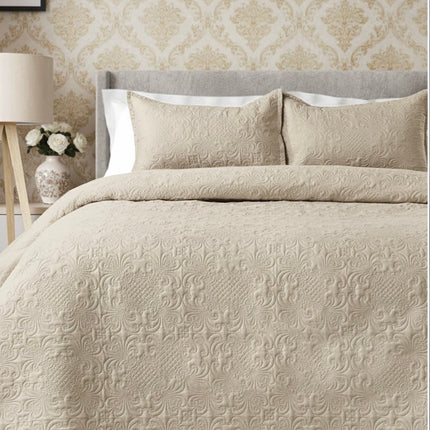 California Luxe AC Bedcover - Light Beige